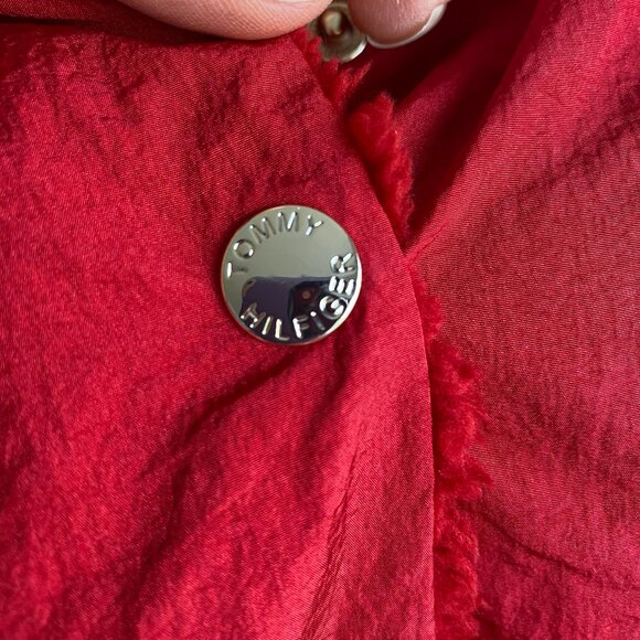 Tommy Hilfiger Vibrant Red Pullover Sherpa Sweater S XL - Picture 7 of 15